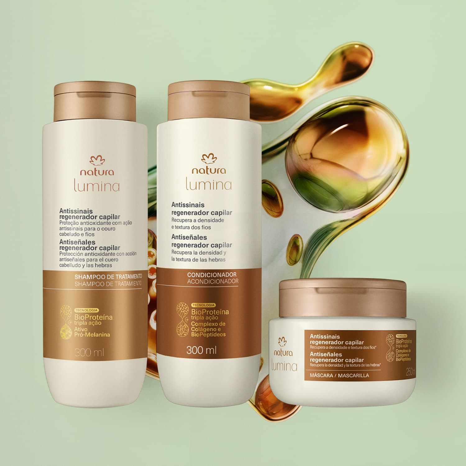 Kit Lumina Antissinais Regenerador Capilar (3 produtos)